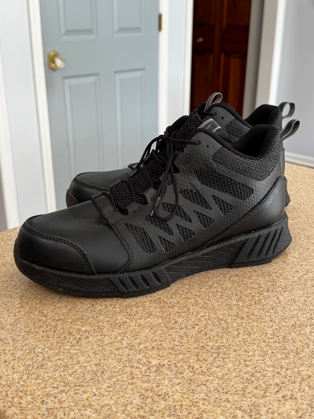 Reebok Men’s Floatride Energy Tactical Mid Rise Soft Toe Work Boots Black RB4350